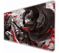 Generico Attack anime giant XXL mouse pad, 90 x 40cm large mousepad | anti slip desktop pad | precise control game mousepad |PC keyboard desktop pad Li Wei Ackermann