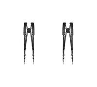 Generico Attrezzatura fotografica portatile in pelle regolabile con tracolla universale da 1-2 pezzi(Black 2PCS)