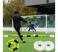 Generico Attrezzatura per L'allenamento dei Portieri di Calcio: Rete Rebounder/Deviatore A Linea Singola con Sacche d'Acqua, Ideale per Agilità, Miglioramento dei Tempi di Reazione(2.5M)