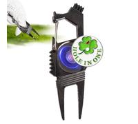 Generico Attrezzo per Riparare i Divot da Golf, Strumento Multifunzionale di Riparazione per Segnapalle in Metallo, Gadget Compatto per Golfisti, Pulisci Solchi per Uomo Donna Ragazza