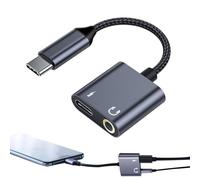 Genérico Audio Dongle - Cloth, Type-C Headphone Adapter Function | 3,5 mm Audio & Charging Converter, Compact Durable Adapter For Smartphones, Tablet, Music Listening, Charging, Travel