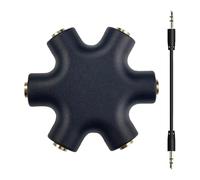 Genérico Audio Splitter - 1 to 5 Headphone Audio Crossover | Headset Splitter | HeadphoneSplitters Jack Adapter | AudioAdapter Headphone Connector Splitters Adapters for Adults Pc Laptop Tablet