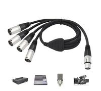 Generico Audio Splitter Cable - 1 Female to 4 Male Extension | 2ft