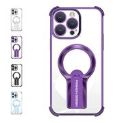 Generico AuraEdge Magnetic Kickstand Case for iPhone 16/15/14/13/12 Pro Max, Geupday Magnetic Kickstand Phone Case with Glossy Finish (Purple,13ProMax)