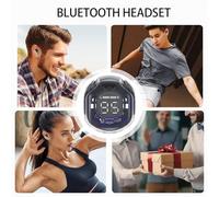 Generico Auricolare resistente al sudore | Cuffie da palestra trasparenti | 5.4 resistenti al sudore, fantastici con display digitale a LED, controllo touch