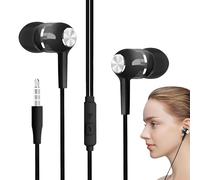 Generico auricolari-Con Filo Con Microfono - Cuffie auricolari-Cablate Con Isolamento Acustico Da 3,5 Mm, auricolari-Con Cavo Audio Dal Suono Chiaro, Dispositivo Con Microfono Integrato | Per La