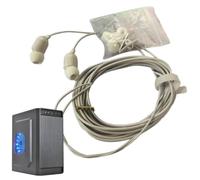 Generico Auricolari intrauricolari con filo lungo tre metri per computer | Cuffie a filo extra lunghe con microfono integrato per karaoke e registrazione su PC