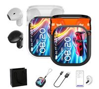 Generico Auricolari per traduzione NE20, auricolari wireless Bluetooth 5.4 con traduzione AI NE20, display LED, touch screen LCD, impermeabili IPX6, adatti per ufficio, sport, studio (2pcs-mix)