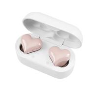 Generico Auricolari Wireless - Auricolari Audio Stereo A Forma Di Cuore | Aurricolari Wireless Reali Con Audio Stereo Da 8 Ore Con Controllo Touch LED, Per Donne E Ragazze, San, Corsa, Allenamento,