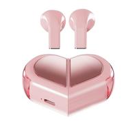 Generico Auricolari wireless - Clip sulle cuffie | Auricolari wireless | Earphone portatile a forma di cuore | Cuffia in-ear | Eleganti mini auricolari con suono ad alta fedeltà per viaggi all'aperto