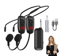 Generico Aurione Microfono Wireless - Ricaricabile Portatile Dinamico | Microfono Cantante Professionale, fono Che Indossa La Testa Per Karaoke, Parlare In Pubblico, Eventi DJ, Matrimonio, Festa