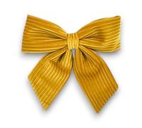 Generico Aurora Store Fiocco in Velluto Rigato 28 cm Decorazione Natalizia per Albero e Ghirlanda Dietro Porta 34 cm (Oro)