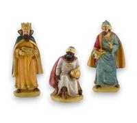 Generico Aurora Store Set 3 RE Magi GRANDI Natività da h. 30 cm Presepe Statuine in Resina con 3 soggetti Personaggi da 30 cm Sacra Famiglia