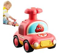 Generico Auto a spinta per bambini, Auto a spinta - Press and Go per bambini - Design di dinosauri push and go, premi e vai Veicoli dei cartoni animati Giocattoli con fischietto per