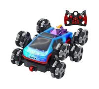 Generico Auto Da Drift RC Acrobatica - 21x15,5x6 Cm 8 Ruote, Giocattolo Telecomandato, Veicolo Illuminato | All'aperto Spiaggia Cortile Coperta Casa Scuola Compleanno Vacanza Regalo Bambini Ragazze
