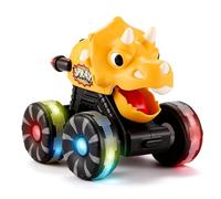Genérico Auto giocattolo a forma di dinosauro, modello di auto giocattolo interattiva con luce, camion di dinosauro azionato a pressione con luce, per bambini e bambine, compleanno, Natale, festa del