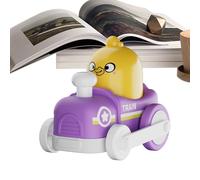 Genérico Auto guidata premendo - con ritorno e orso decorativo - Giocattoli interattivi per veicoli con spinta e gioco - per bambini e ragazze Casa Viaggio Camera da Aula Compleanno Natale