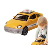Generico Auto Modell - Taxi Fahrzeug Licht Geräusch Effekt, Miniatur Auto Sammlung Kinder, Strapazierfähig Material Dauerhaft Einsatz | Perfekte Ergänzung Für Kinderzimmer Sammler