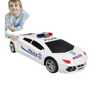 Genérico Auto per bambini - Rotazione 360 con proiettore 3D - Auto della polizia educativa con cancello automatico - per bambini e ragazze, regalo di compleanno gioco interno esterno