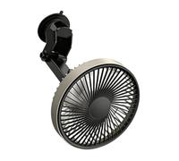 Generico Auto Ventilator Saugnapf - 13cm Starker Luftkühler | ABS Drehbare Fahrzeug Kühlung, 5V USB Lüfter Für Windschutzscheibe Armaturenbrett SUV Wohnmobil Roadtrip Camping Sommer Zubehör Leise
