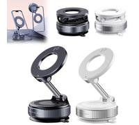 Generico Autobriva Phone Holder,Vacuum Magnetic Phone Holder for Car, 360° Adjustable Foldable Phones Stand Compatible with Ultra-Strong N55 Magnet & Magnetic Clip,For Dash Windshield (2 Mix)
