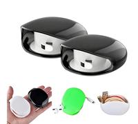 Generico Automatic Cord Reel, Automatic Cord Winder, No More Tangled Cords, for USB Cables, Headphone Cable, Data Charging Cable, Travel packing essential (2PCS-Black)