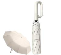 Generico Automatic Folding Umbrella - Wind Resistant Rain Umbrella | Compact Travel with Auto Open Close Button, UV Blocking Canopy with Carabiner Grip Handle, Weather Protection Accessory