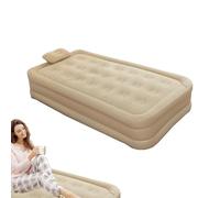 Generico Automatic Inflatable Mattress, Twin Camping with Built-in Pump, Foldable Inflating Sleeping Pad, Portable Floor Mattress for Living Room, Travel, Outdoor Use, 6.5kg, Beige and Gray