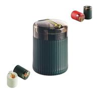 Generico Automatic Pop Up Toothpick Dispenser,Portable Toothpick Holder with Lid,Kitchen Countertop & Dining Table Essential for Home,Office,Travel,Indoor (1, Dark Green, 8.5*6)