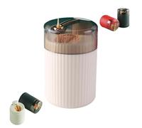 Generico Automatic Pop Up Toothpick Dispenser,Portable Toothpick Holder with Lid,Kitchen Countertop & Dining Table Essential for Home,Office,Travel,Indoor (1, White, 8.5*6)