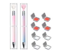 Generico Automatic Refill Wax Pen,Diamond Art Refillable Wax Pen,Rotating Glue Point Drillpen For Nail Art,Quickly Pick Up Beads Gems Diy Art Craft Painting(2Pcs+24 Wax Refills)