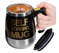 Genérico Automatische Rührkaffeetasse | 400ml Elektrischer Mischbecher mit Deckel und Ergonomischem Griff | Magnetische Rührtasse für Milchtee Getränkepulver Kaffee Zuhause Büro Reisen Schule Camping