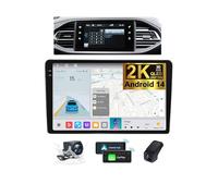 Generico Autoradio Android 14 per Peugeot 308 T9 308S 2013-2017 con Carplay, Android Auto, Schermo Touch da 9,5 Pollici 2K, Stereo 2 DIN, Navigazione GPS, Bluetooth, DSP, Radio FM/RDS, comandi al Vol