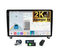 Generico Autoradio Android 14 per Peugeot 407 1 2004-2011 con Carplay, Android Auto, Schermo Touchscreen 2K da 9,5 Pollici, Stereo 2 DIN, Navigazione GPS, Bluetooth, DSP, Radio FM/RDS, comandi al Vol