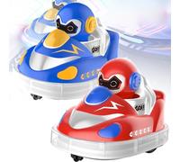 Generico Autoscontro Rc, Ricaricabile con Luce LED, Auto Giocattolo Telecomandata per Bambini, Intrattenimento Pop-up con Collisione, Giocattoli A Doppio Uso per Uso Interno Ed Esterno (Blue+Red)