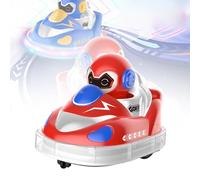 Generico Autoscontro Rc, Ricaricabile con Luce LED, Auto Giocattolo Telecomandata per Bambini, Intrattenimento Pop-up con Collisione, Giocattoli A Doppio Uso per Uso Interno Ed Esterno (Red)