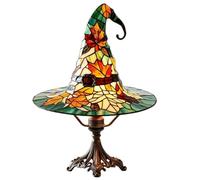 Generico Autumn Witch - USB Powered Maple Leaf Table Lamp, Vintage Stain