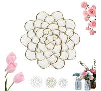 Generico Auxiliaryn Stainless Steel Floral Grid Organizer, Plant Flowers STEM Grid Holder Insert, Flower Arrangement Holder, Reusable Flower Arrangement Holder for Vase Stems Bouquets (6in,Gold)