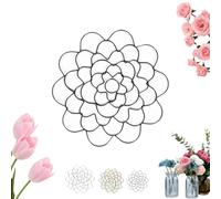 Generico Auxiliaryn Stainless Steel Floral Grid Organizer, Plant Flowers STEM Grid Holder Insert, Flower Arrangement Holder, Reusable Flower Arrangement Holder for Vase Stems Bouquets (5in,Black)