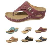 Generico Avylays Orthopedic Sandals For Women, 2025 Summerwomens Sandals Comfortable Dressy Arch Support Orthopedic Slippers,Flat Open Toe Platform Casual Flipsual Flip (Dark purple,43)
