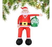Generico Babbo Natale Gonfiabile da Esterno | 2,4 m LED - Gonfiabili Natalizi Babbo Natale da Esterno | per Cortile Prato Patio Giardino Cortile Posteriore Percorso Balcone Festa Raduno Familiare
