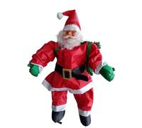 Generico BABBO NATALE SNODATO SI APPENDE OVUNQUE ALTEZZA 90 cm. CON VESTITINO IMPERMEABILE PUò ASSUMERE OGNI POSIZIONE con AGGANCI A STRAPPO SU MANI E PIEDI PER METTERLO OVUNQUE ANCHE ALL'ESTERNO