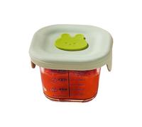 Generico Baby Food Containers, Glass Storage Jars, 3.94x2.95 Inches, Reusable Freezer-Safe Containers, Microwave-Friendly Design, Leakproof Lids for Toddler Snacks Home Daycare Travel School Use
