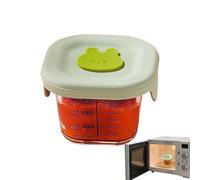 Generico Baby Food Storage, Glass Jars Set, 3.94x2.95 Inches Leakproof Bowl Containers, Toddler Feeding Organizer for Puree Fruit Salad Snack Home Daycare Travel Microwave Freezer Use Essentials