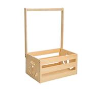 Generico Baby Shower Crate, Wooden Storage Basket, 13.5x6.7x9 Inches Base Size Easy Installation Design Multipurpose Organizer Bin, Bath Supply Holder for Bathroom, Bedroom, Apartment and Home Decor