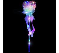 Generico Bacchetta Luminosa, Bacchetta per Bambini - Bacchetta Giocattolo LED Piuttosto Luminosa | da Principessa Portatile per Giochi di Ruolo in Costume da Ragazza, per Compleanno Cosplay