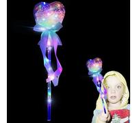 Generico Bacchetta per Bambini, Bacchette fatate per Ragazze | Bacchetta Giocattolo con LED | Bastone Luminoso illuminante per Ragazze Principessa Costume Cosplay