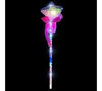 Generico Bacchetta per Bambini, Bacchette fatate per Ragazze - Bacchetta Giocattolo LED Piuttosto Luminosa - da Principessa Portatile per Giochi di Ruolo in Costume da Ragazza, per Compleanno Cosplay