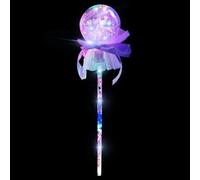 Generico Bacchette Luminose per Bambini, Bacchetta Luminosa, Illuminato Bacchetta LED, Pretty Fairy Stick Portatile per Giochi di Ruolo in Costume da Ragazza, Cosplay, Compleanno