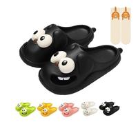 Generico Baciare le pantofole, Slipper da cartone animato per la lingua per cani da cane grande 3d, Lingua delle pantofole da bacio di suola non slittata per coppie (Black,36/37)